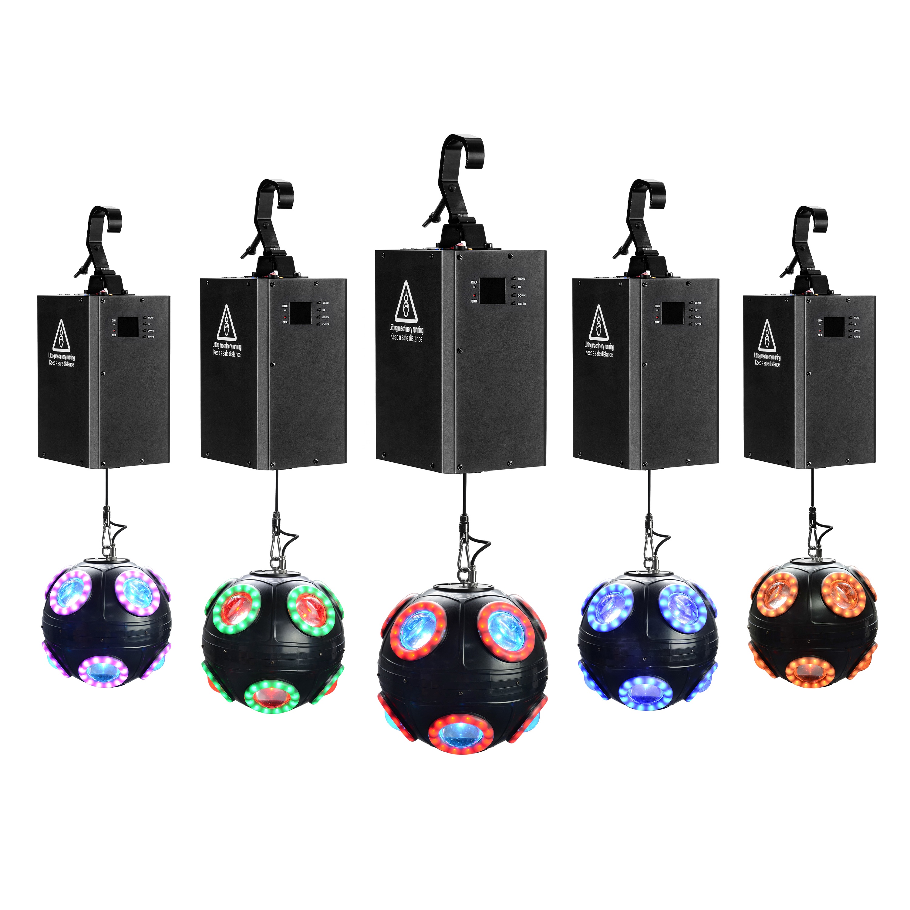 New LED Kinetic 28cm Football Light System Night Club Lighting For Disco Events Winch Dmx Led Kinetic Lighting