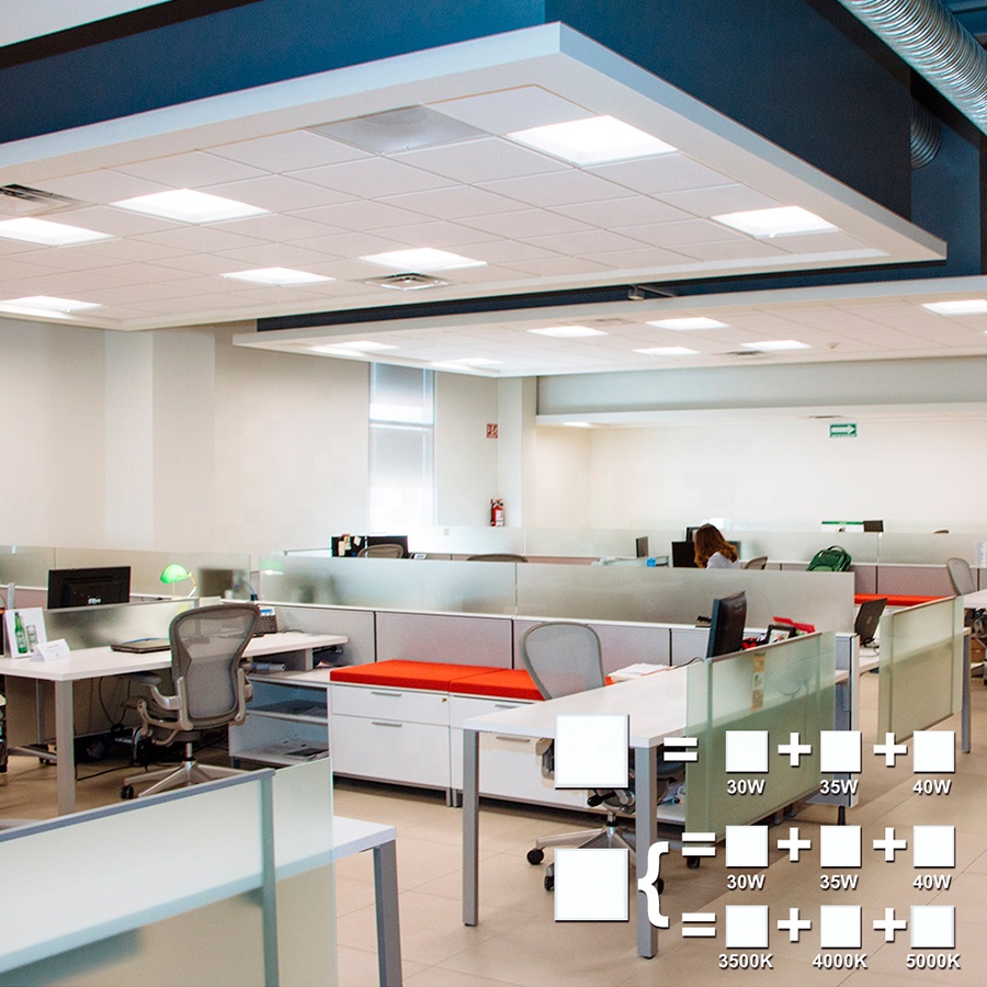 1x4 2x2 2x4 50W 40W 30W 25W 120lm/w 0-10V Dim ETL DLC Led Back Lit Panel Light Ceiling Light for Indoor Office Room