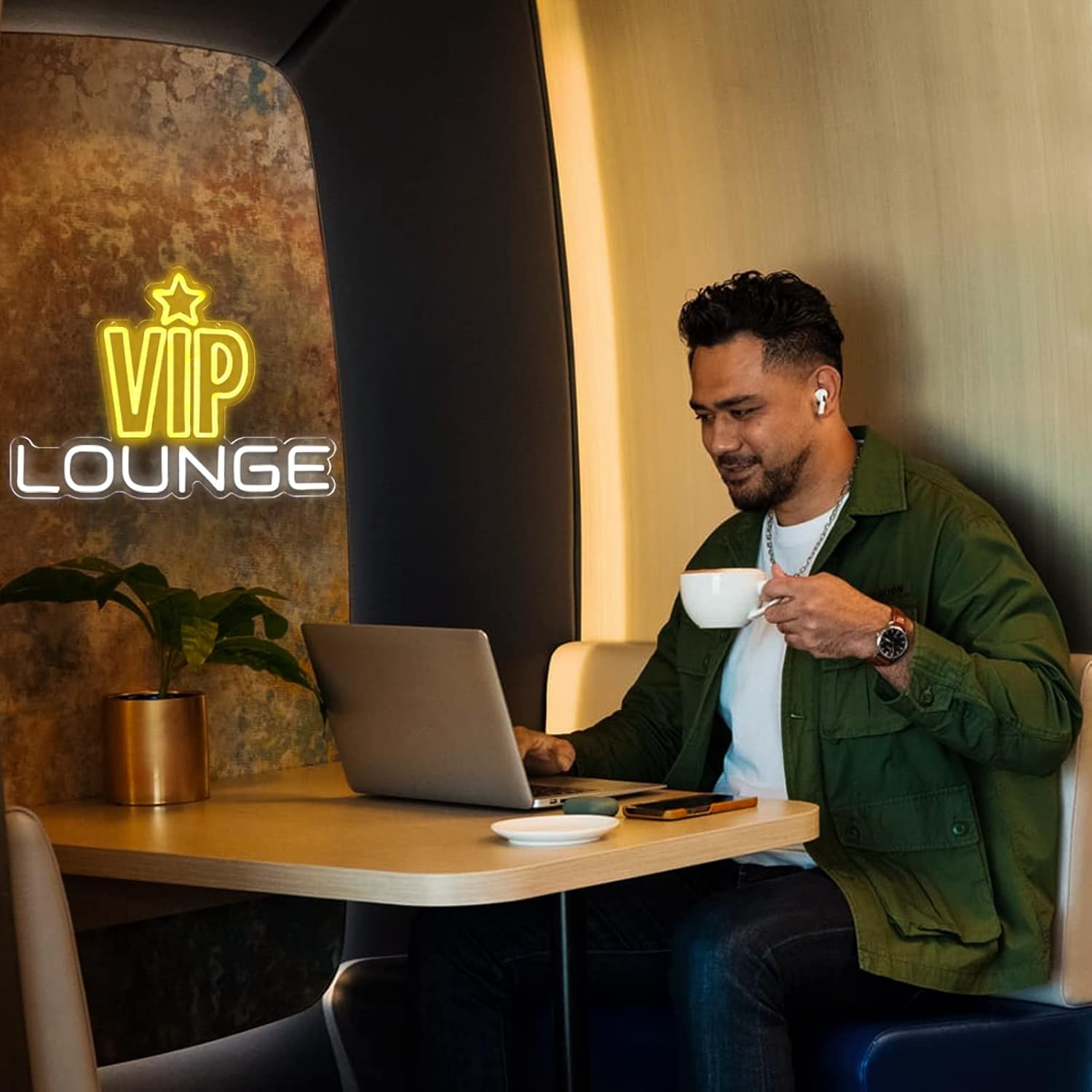 VIP Lounge Acrylic IP65 Neon Lights 5V Power Adapter Warm White Dimmable CRI95 Ra95 Bedroom Decor Business Night Club Bar