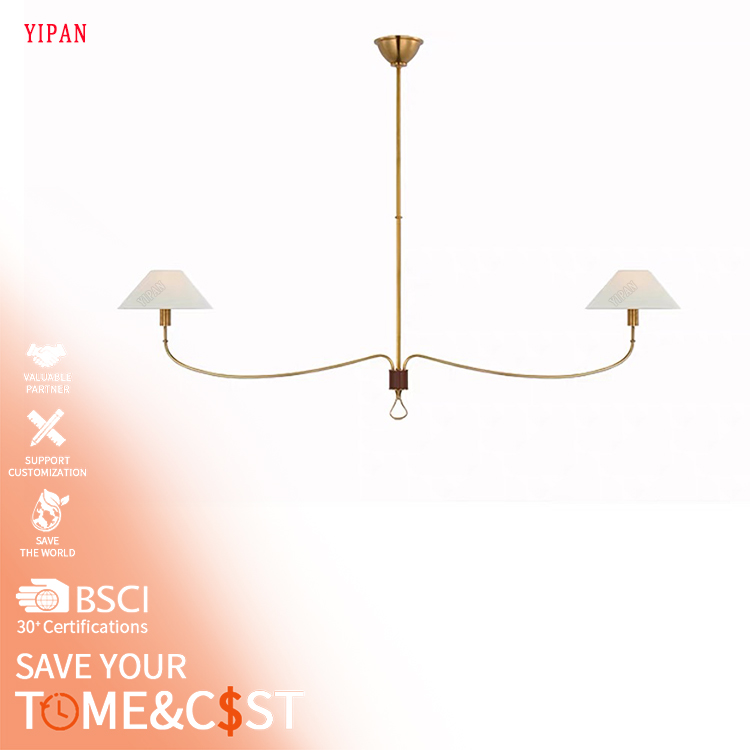 Hot Sale French Modern Creative Luxury Copper LED Custom Made Restaurant Hotel Villa Interior Decoration Classic Lighting