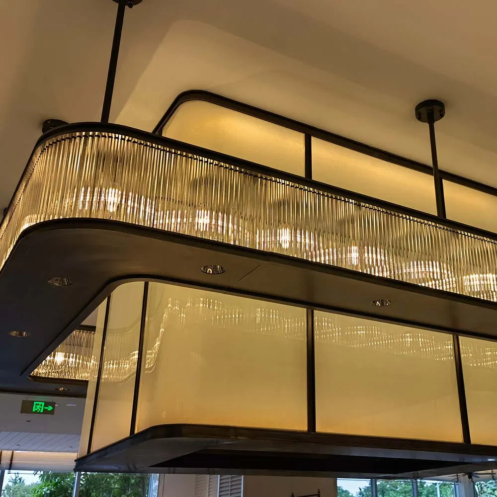 Modern Luxury Oval Shape Bar Counter Modern Restaurant Bar Counter Design Chandelier