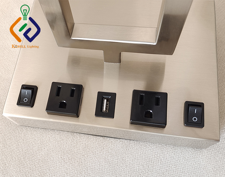 Desk Lamp Hotel Bedside Bedroom Living Room Bedside Bar Table Lamp With Power Outlet and USB Port