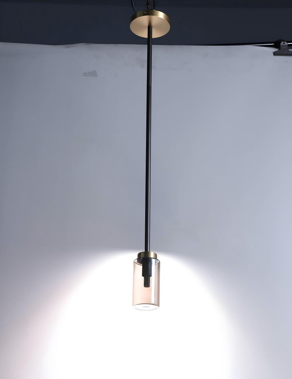 Luxury Cylindrical Modern Simple Glass Pendant Light Caf&eacute; Exhibition Hall Club Lounge Hotel Bar Lobby