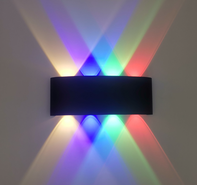 RGB Wall Lamp Waterproof IP65 4w 6w Modern and Minimalist LED Aluminum Indoor bar KTV and Outdoor Hotel Corridor Wall Light