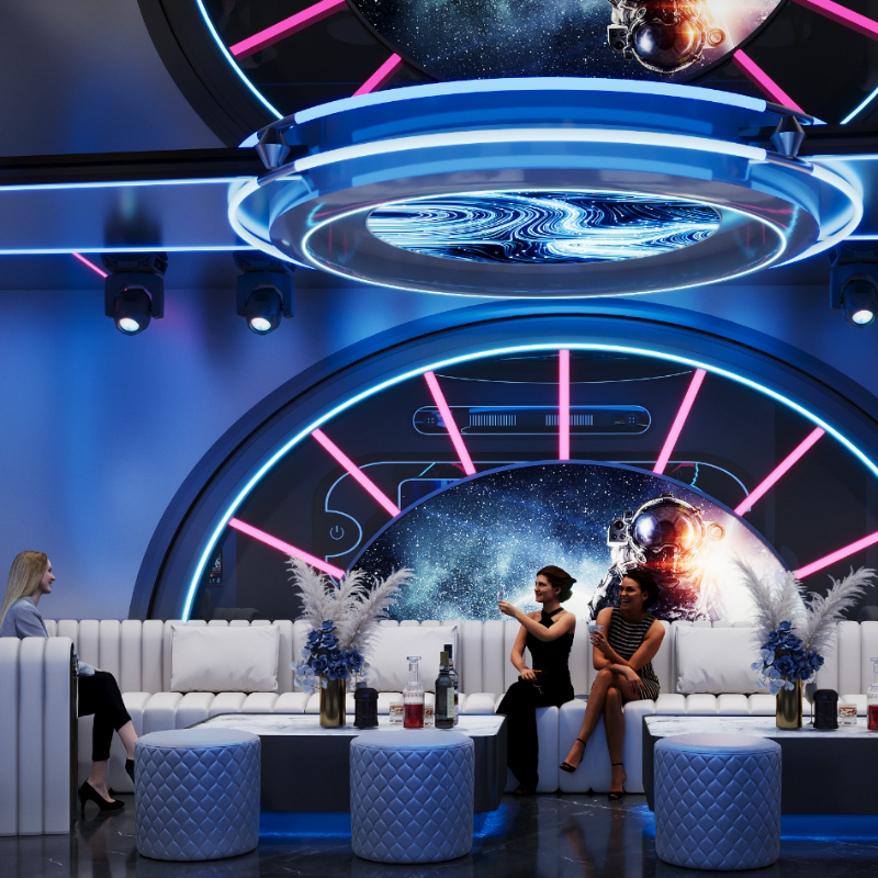 Adjustable Height RGB Lighting Components Tailored Game Scene Design Plans &amp; Decorative Lighting for KTVs Hotels Internet Cafes