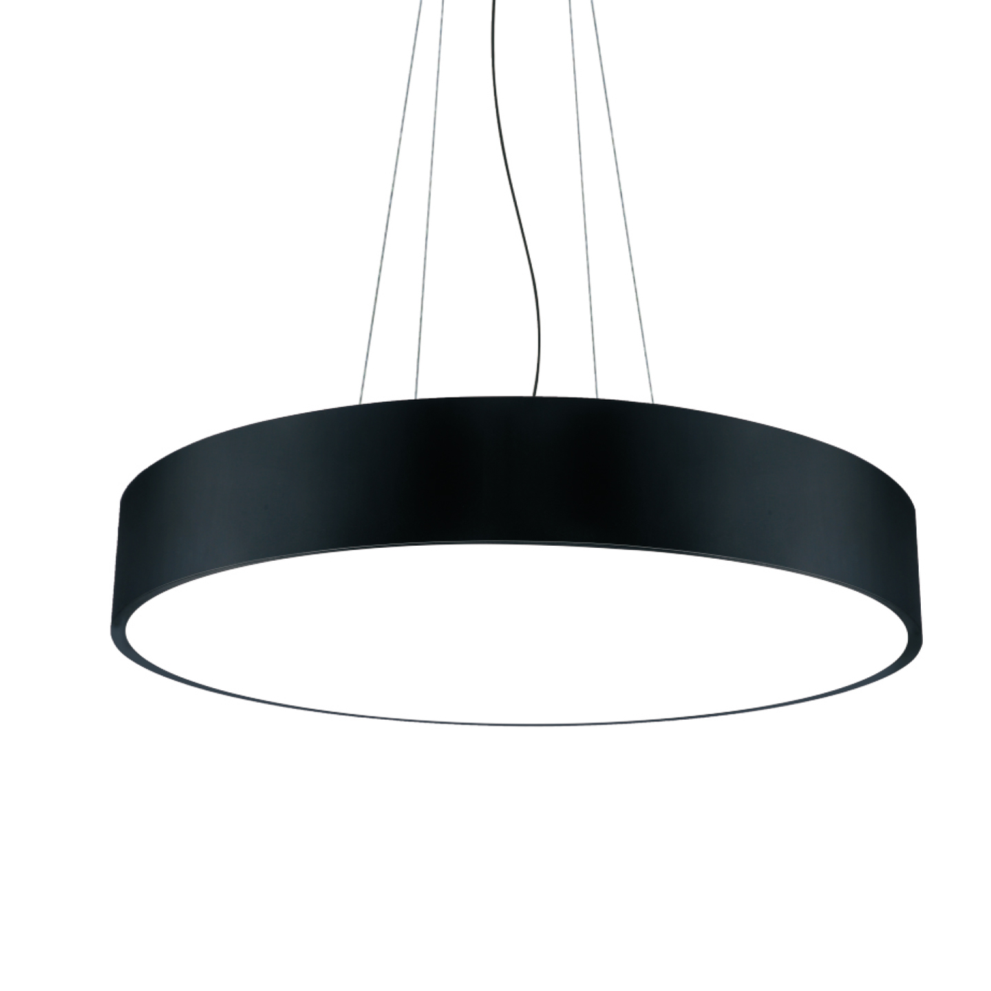 LED Solid Iron Chandelier Acrylic Shade Modern Office Shopping Mall Internet Cafe Gym Shop Bar Industrial Style Hanging Light