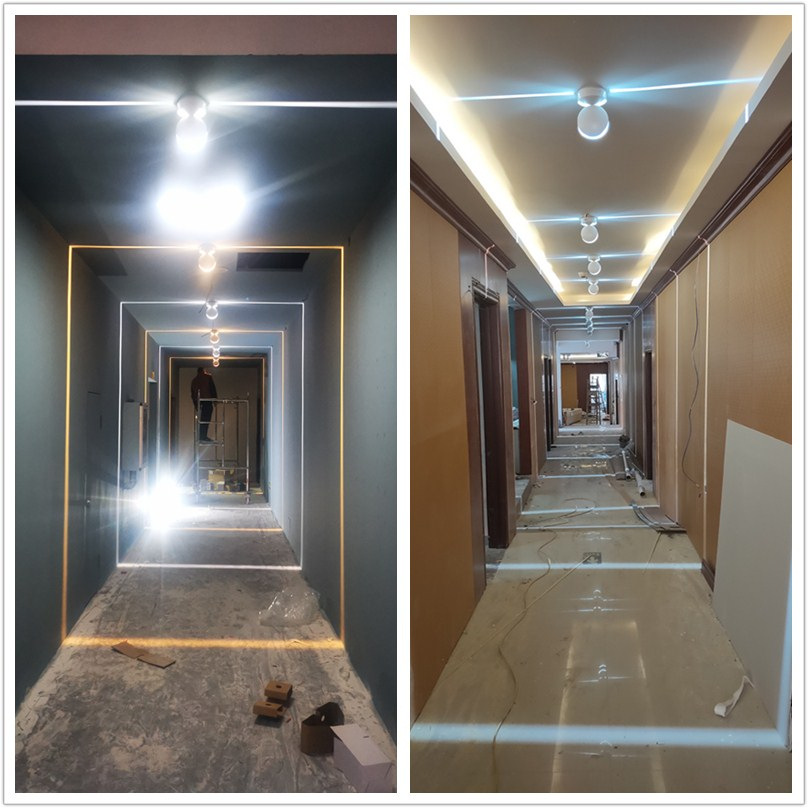 360 Degree 10w Remote Rgb Led Window Sill Door Frame Wall Light Hotel Ktv Corridor Aisle Beam Ray Line Wall Lamps