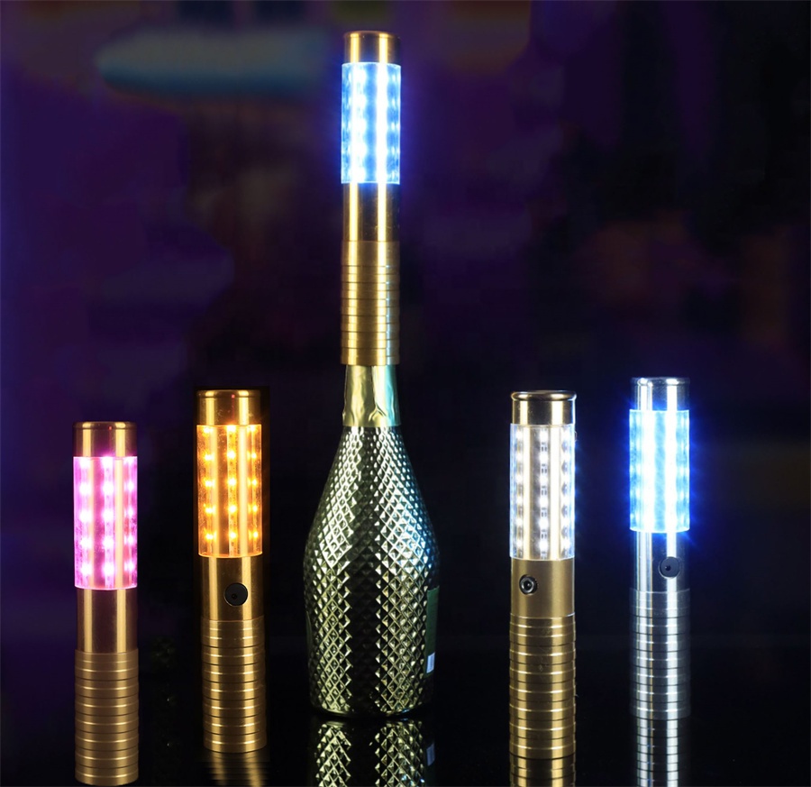Nightclub Lounge Champagne Wine LED VIP Bottle Sparklers LED Light Stick Illuminated Strobe Baton