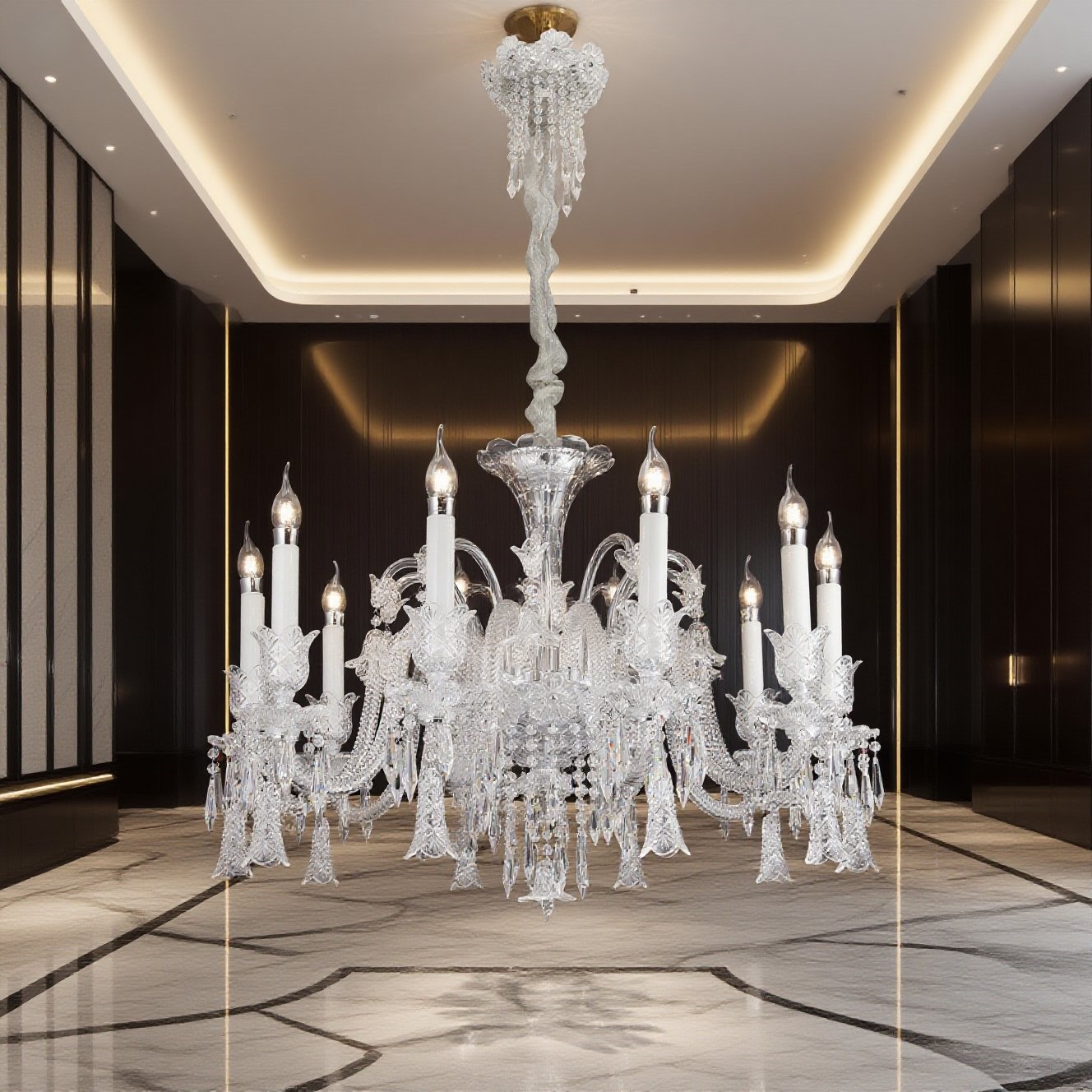 European Style Large Hotel Lobby Luxury Chandelier Decor Living Room Villa Loft Crystal Modern Chandelier Pendant Light