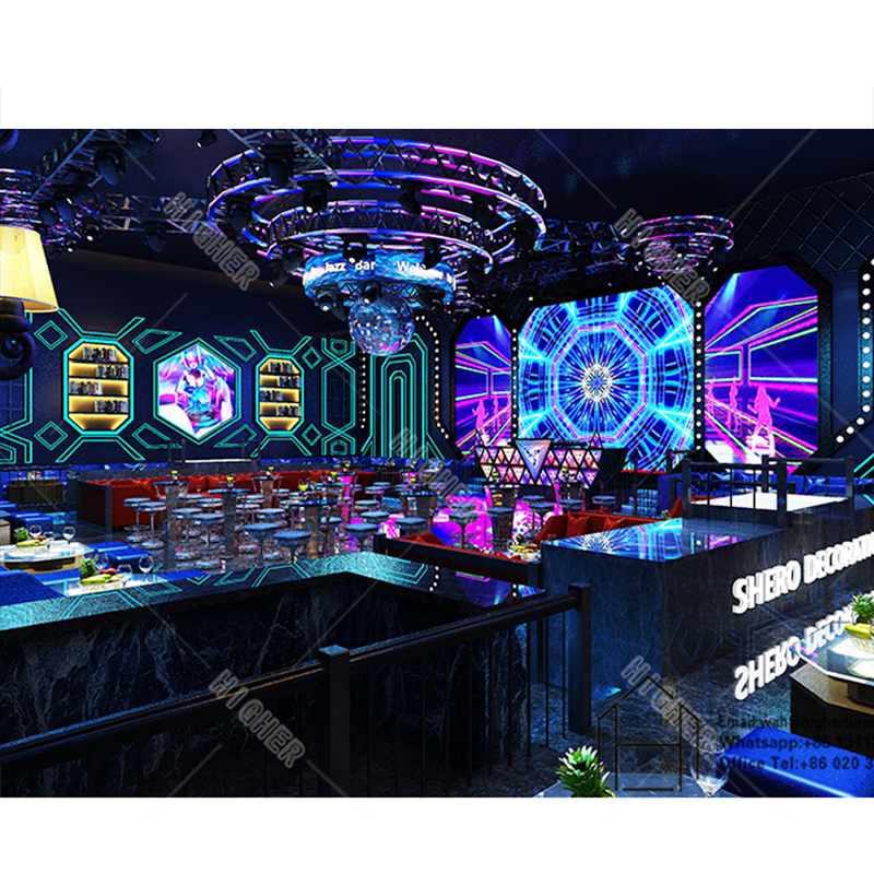 Custom Night Club Interior Design Karaoke Box KTV Room Furniture Bar Lounge 3D Design Decoration