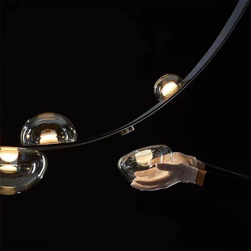 American Modern Luxury Pendant Light Decoration Commercial Office Led Crystal Round Living Room Lamp Kitchen Tassel Chandelier