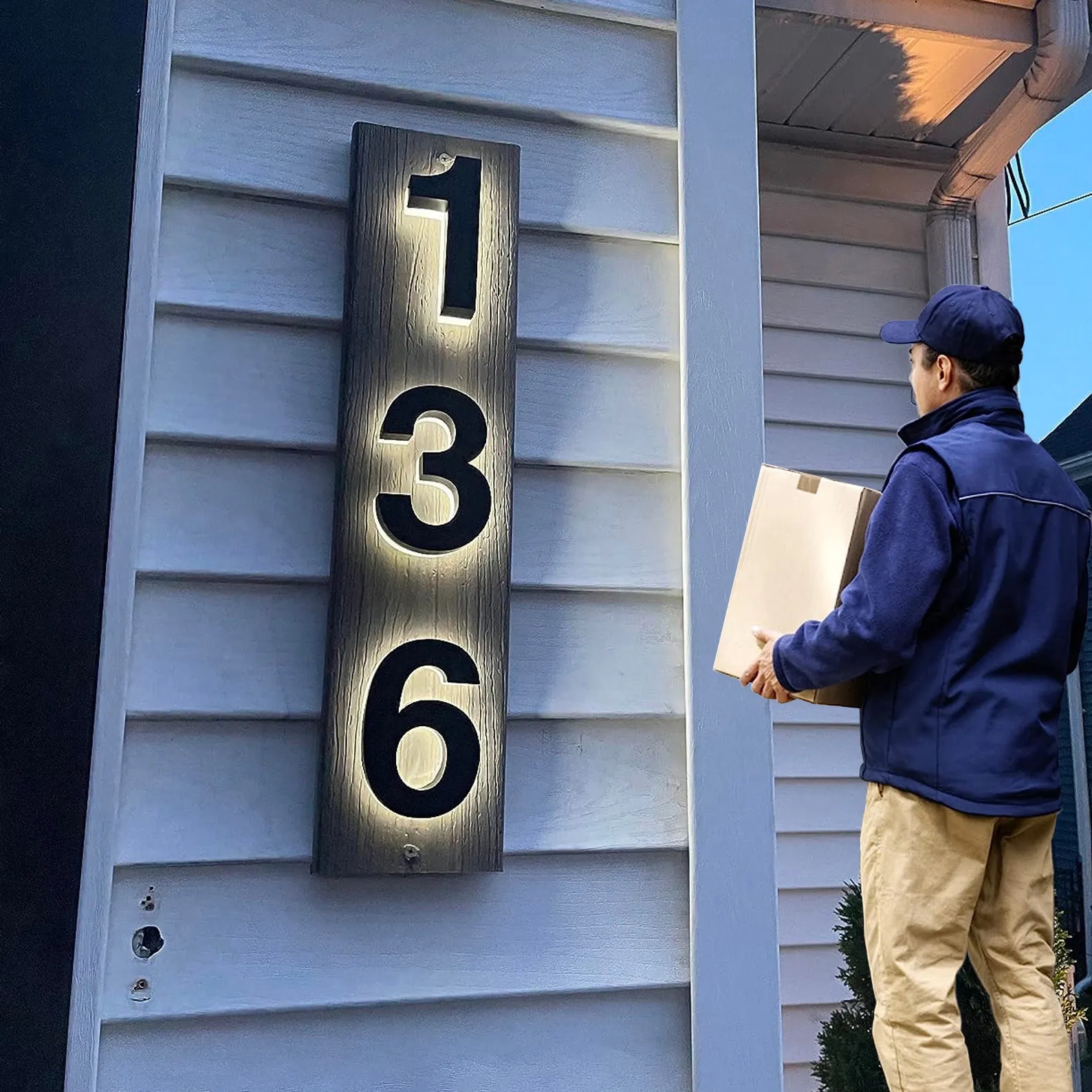 Outdoor Backlit Stainless Steel Luminous Hotel Numbers Modern Led House Numbers
