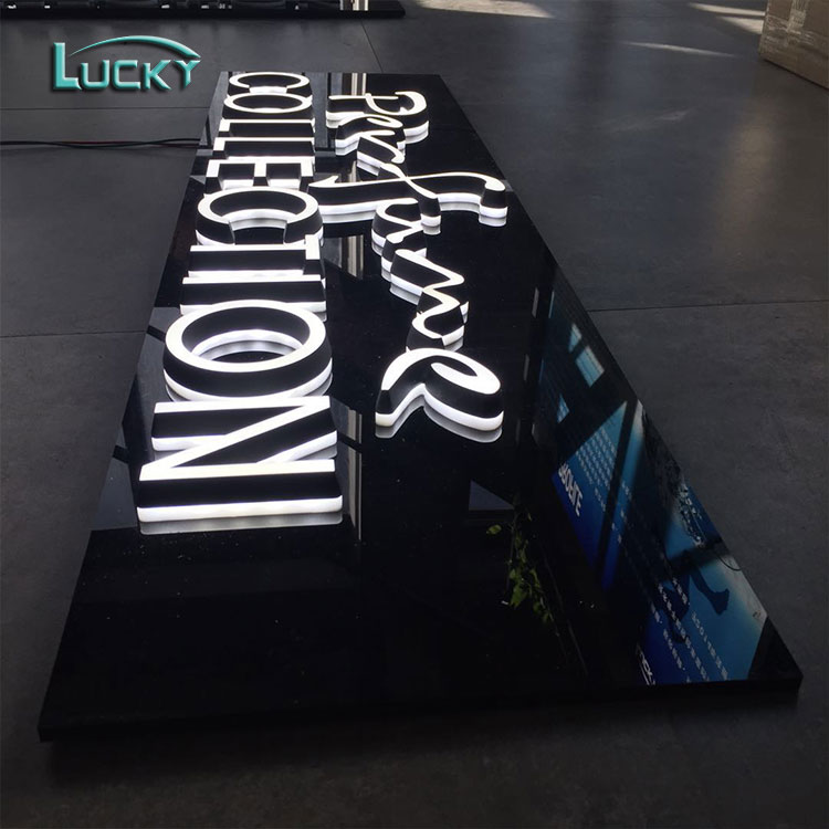Reception Light up Shop Signs Solid Acrylic Led Letters for Decor