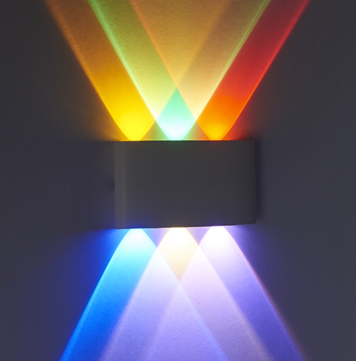 RGB Wall Lamp Waterproof IP65 4w 6w Modern and Minimalist LED Aluminum Indoor bar KTV and Outdoor Hotel Corridor Wall Light