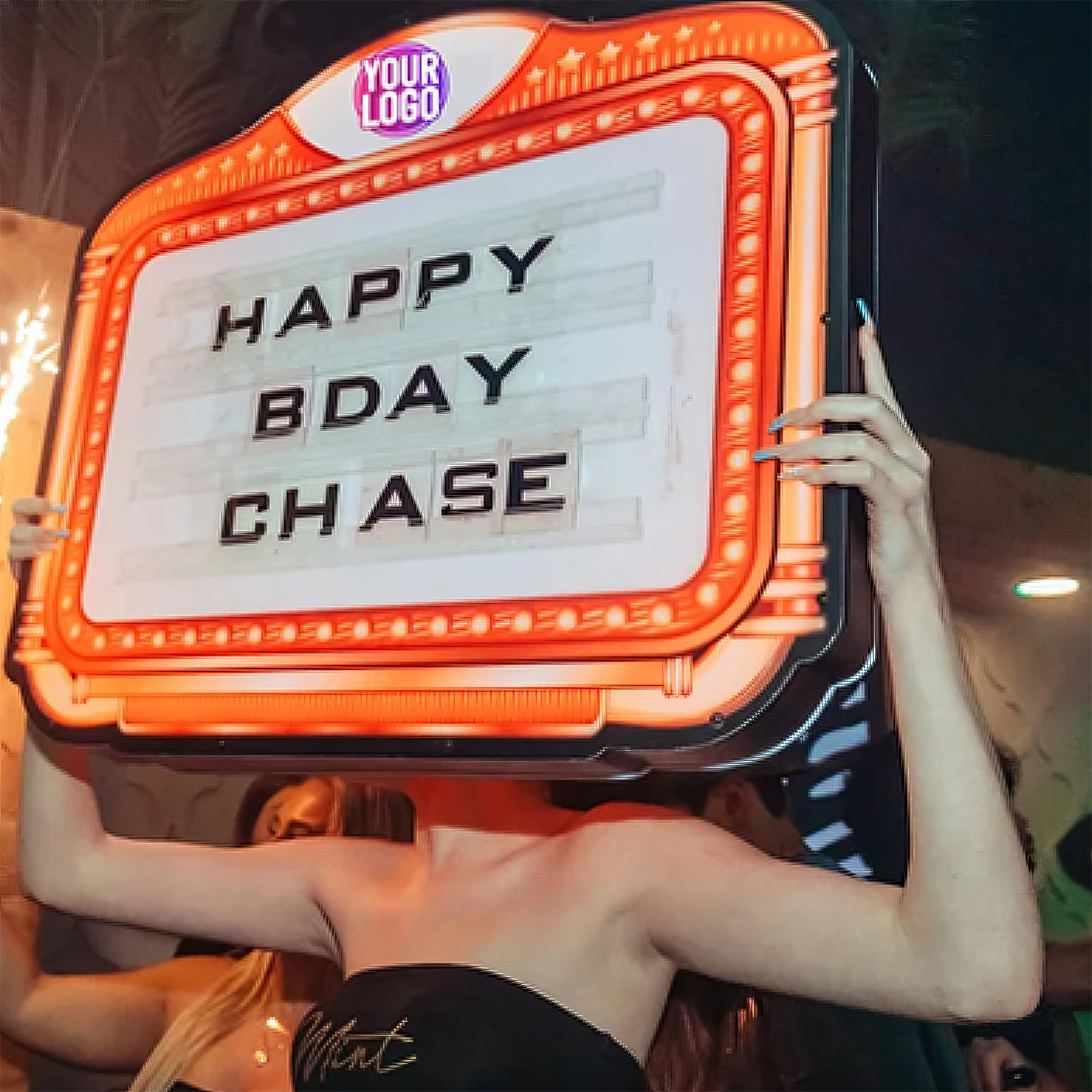 LED Marquee Sign Lighted Letter Marquee Board Billboard for Graduation VIP Nightclub Lounge Bottle Presenter