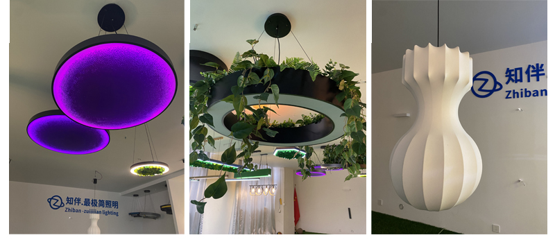 Modern RGB LED Chandelier Atmospheric Decor Smart Color Changing Pendant Light