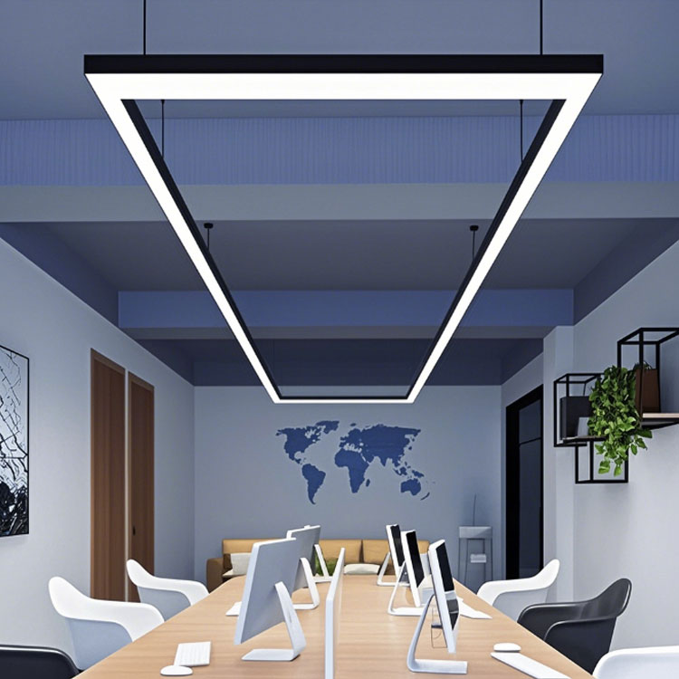 Indoor Decorative Lighting Rectangles Long Pendant Lights Acrylic RGB Square Chandelier Led Hanging Lamp Pool Table Linear Light