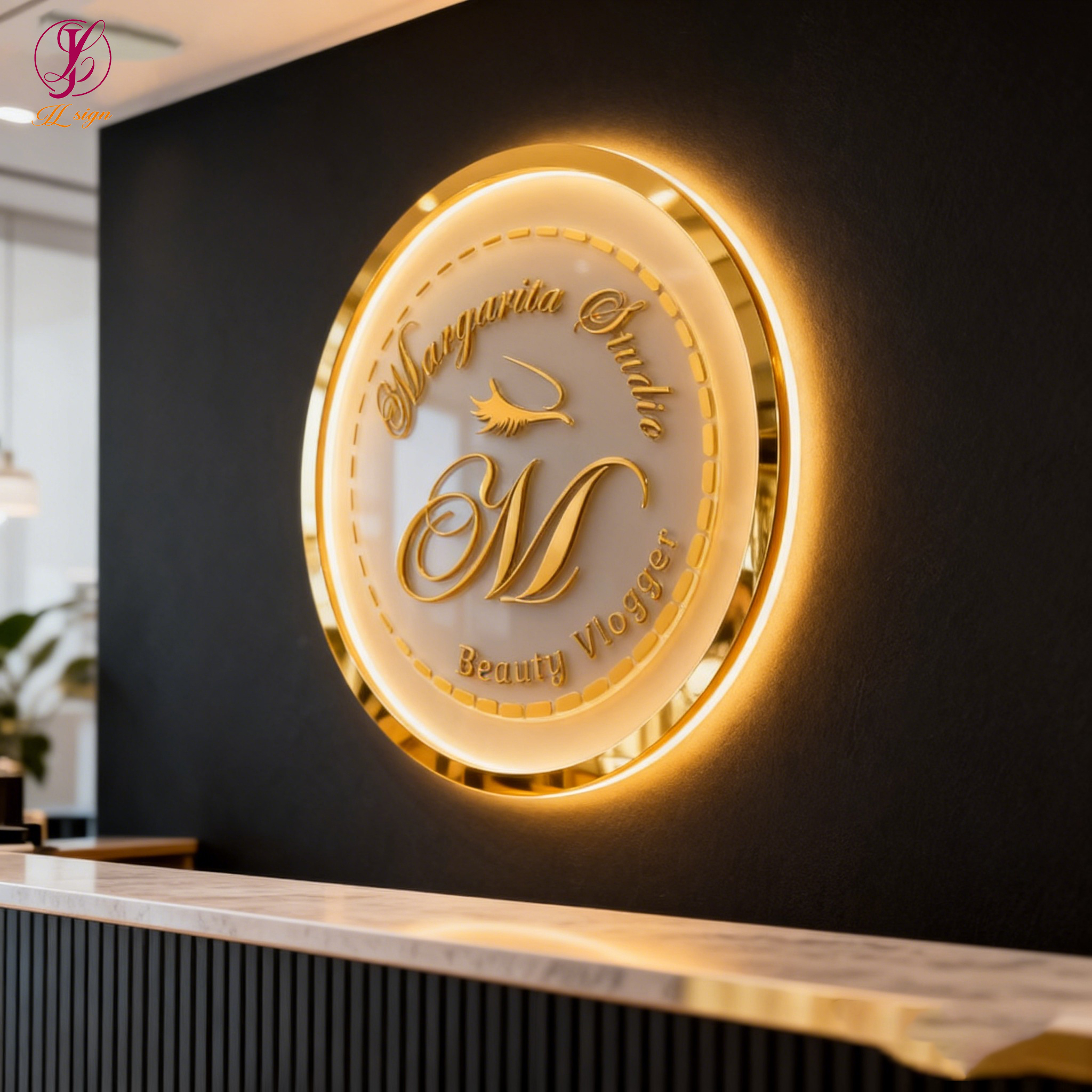 Lash SALON SPA Reception RestRoom Wall Backlit Lighting Sign For Interior Brand Signage Name Logo Neon Lighting Shop Store Decor