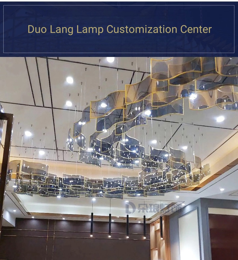 High-End Luxury Custom S-Curve Crystal Chandelier Simple Glass Artistic Lighting