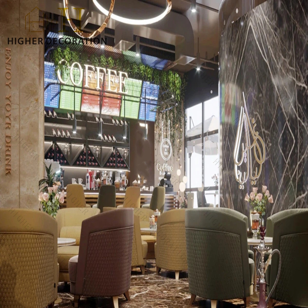 Fashion Night Club Design Metal Wood bar Furniture Sets Led Strip Light Night Club Accessories with Lighting