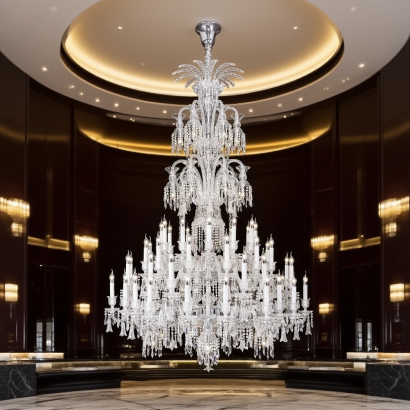 Duplex Chandelier Modern Simple Villa Crystal Lamp Hotel Lobby Living Room Staircase Long Chandelier Decorations Lights