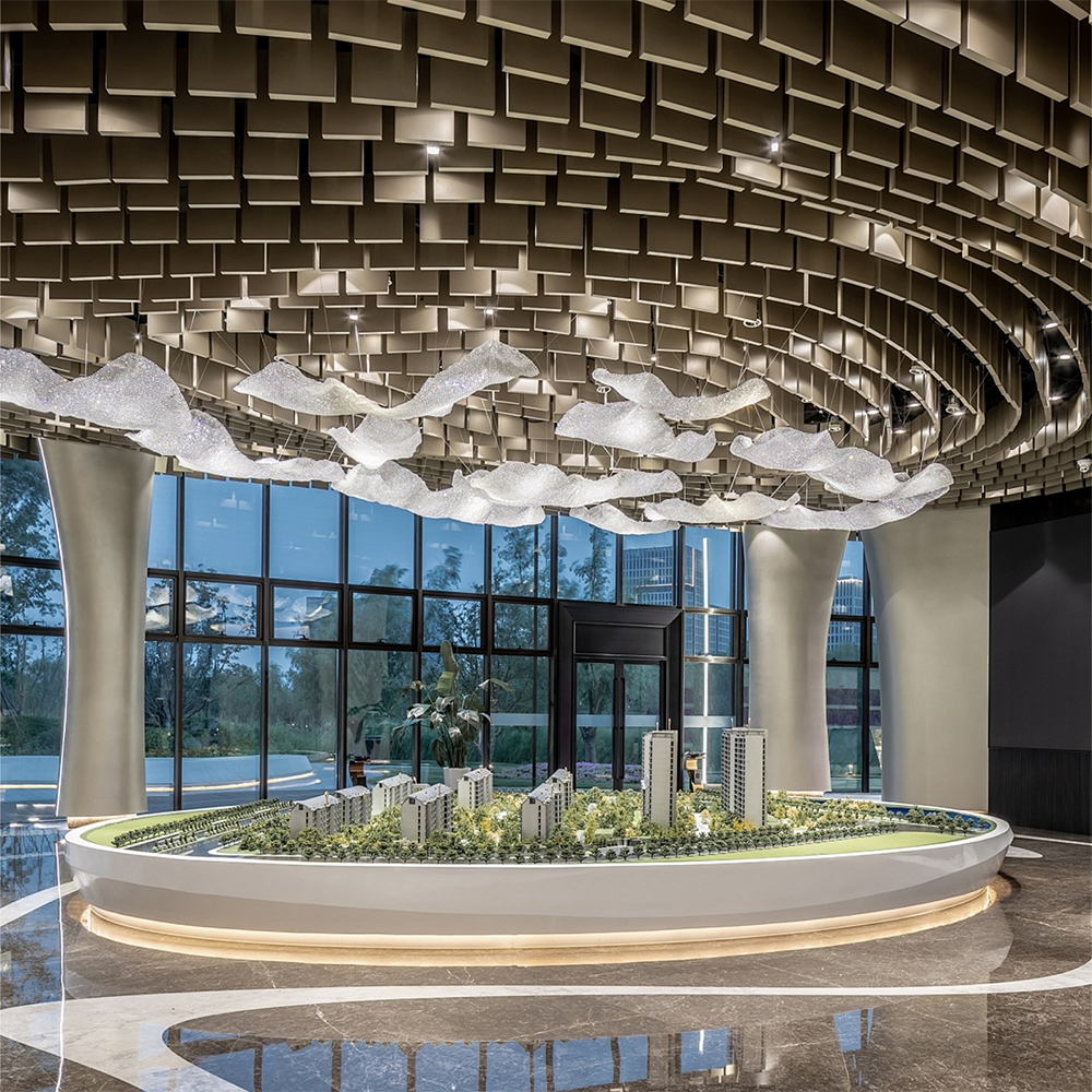 Modern Luxury Crystal Chandelier Hotels Office Lobby Restaurant Large Ceiling Pendant Lamps