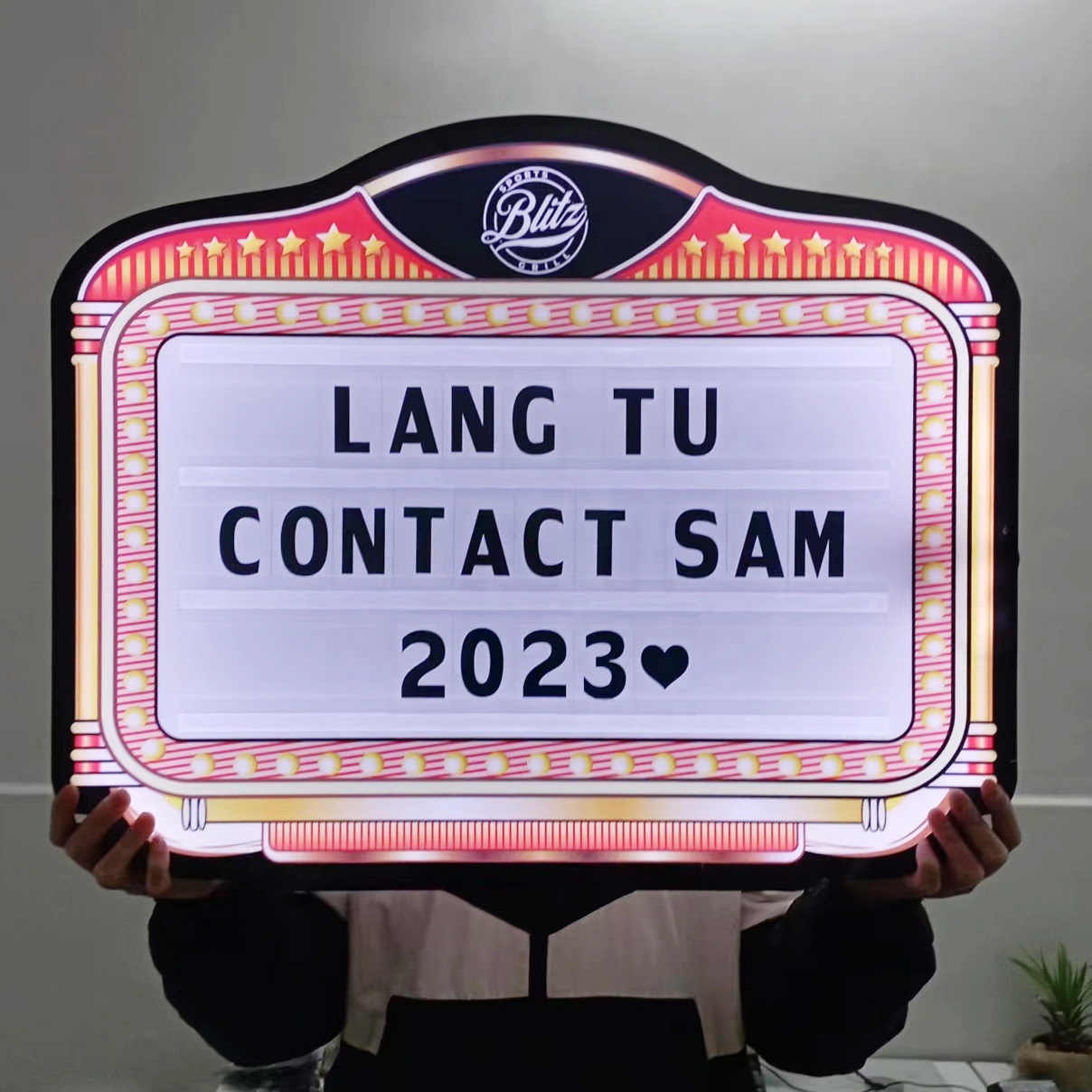 Custom Message Board Bottle Presenter Service VIP Glorifier Letter Board Sign for Nightclub bar Lounge Party Events Club Sign