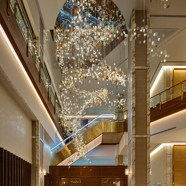 Exquisite Customization Decorative Chandelier Engineering Light Creative Hotel Lobby Art Lighting Pendant Light