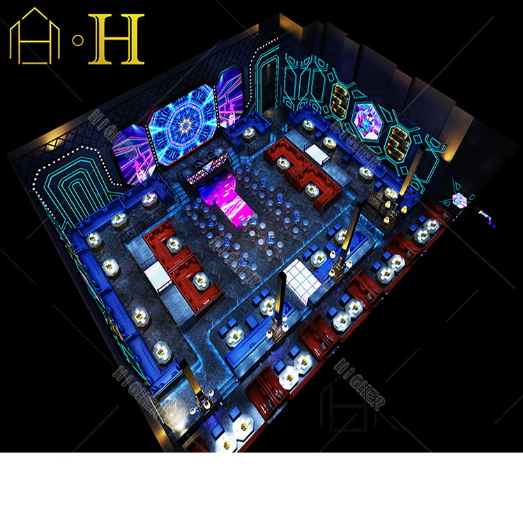 Custom Night Club Interior Design Karaoke Box KTV Room Furniture Bar Lounge 3D Design Decoration