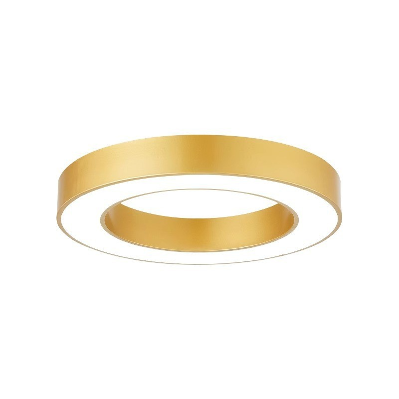 Golden Pendant Linear Ring Oval Lights for Reception, Lobby, Supermarket, Mall Engineering Projects