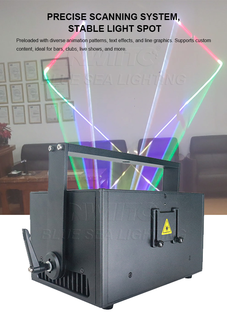 Waterproof IP65 Mini 5W Full Color RGBW 3-in-1 Animation Laser Lighting Outdoor/Indoor Wedding Concert Theme Park Bar Hotel