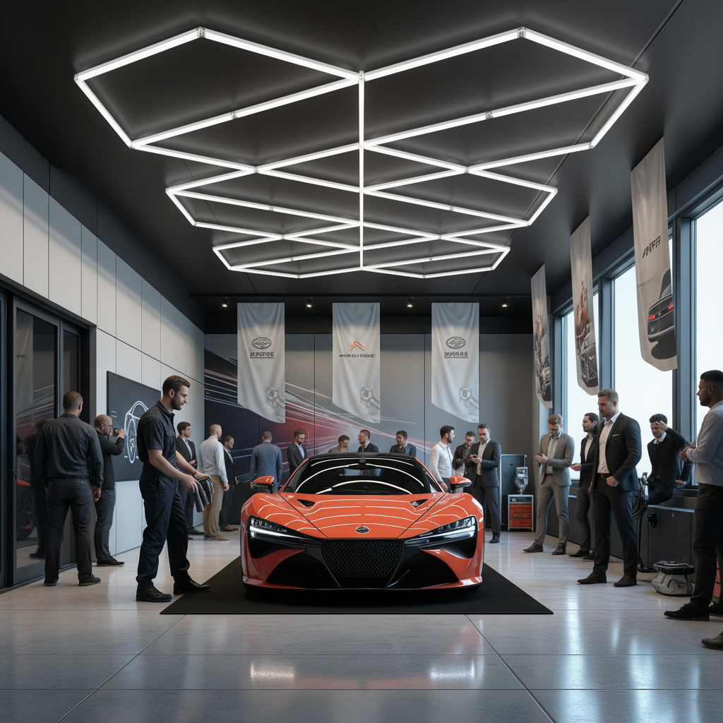 Reception Area Premium Diamond Office Lights for High Ceiling Dimmable Custom Geometric Cable Suspension for Reception Hall