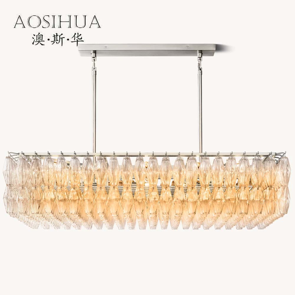 Contemporary Luxury Black Gold Crystal Glass LED Chandelier with Adjustable Height Dimmable Lighting for Home Office Hotel Use