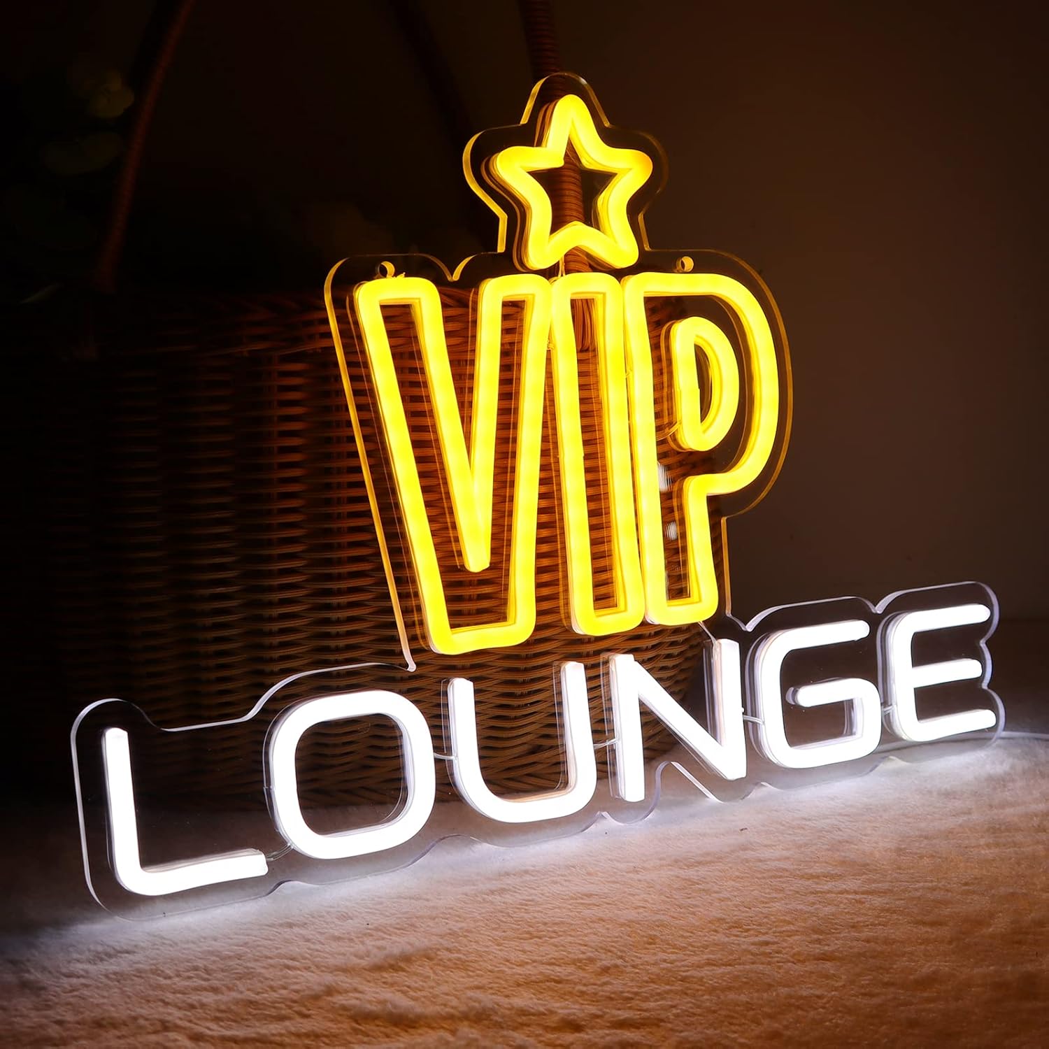 VIP Lounge Acrylic IP65 Neon Lights 5V Power Adapter Warm White Dimmable CRI95 Ra95 Bedroom Decor Business Night Club Bar