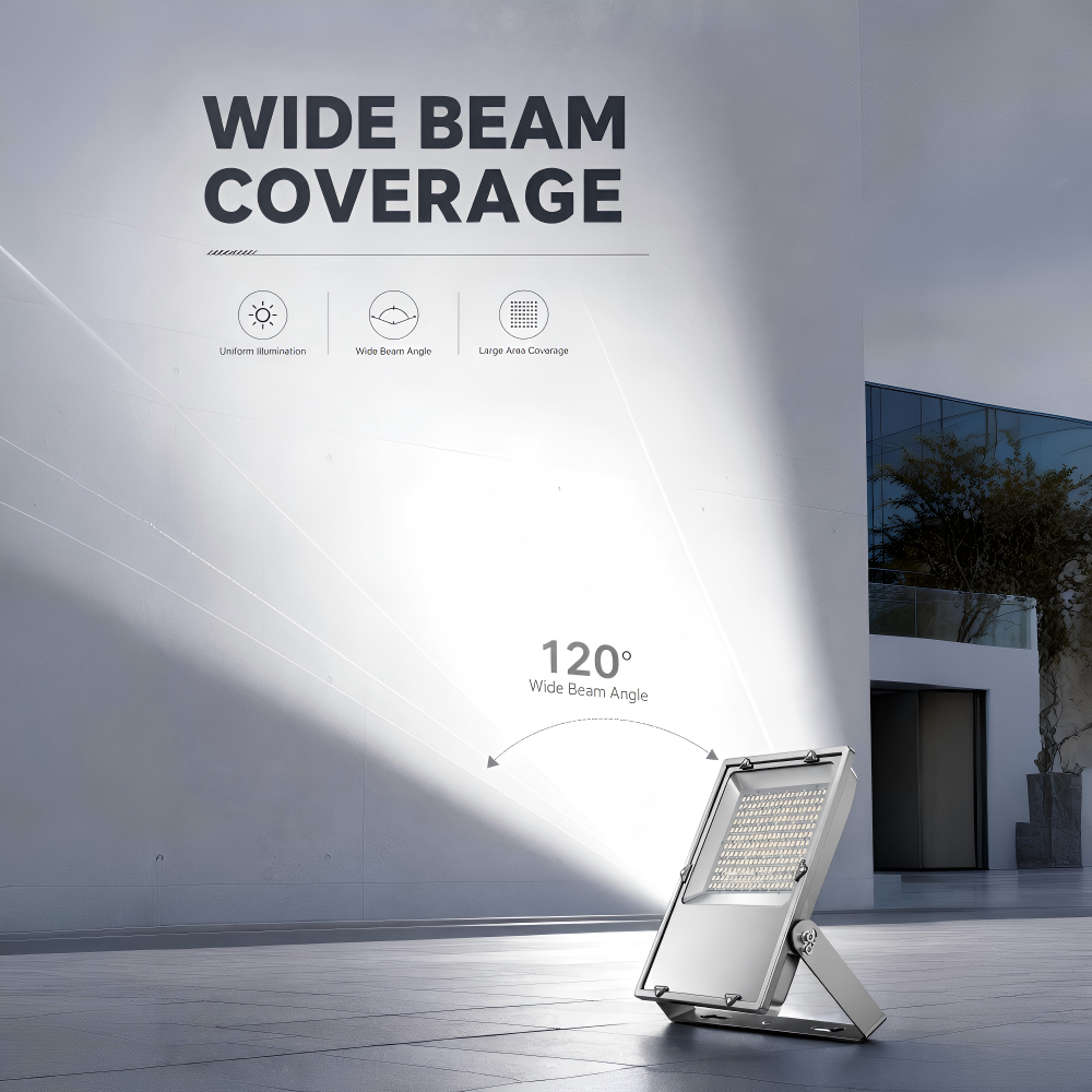 Stadium Street Area Lighting Fixture Ra80 LED Parking Lot Flood Light IP66 Rated 5-Year Warranty Adjustable Beam Angle