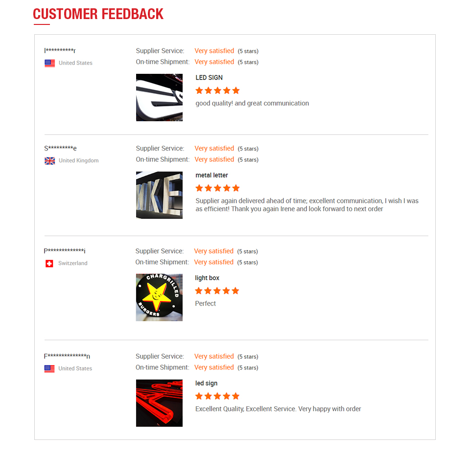 Customer Feedback