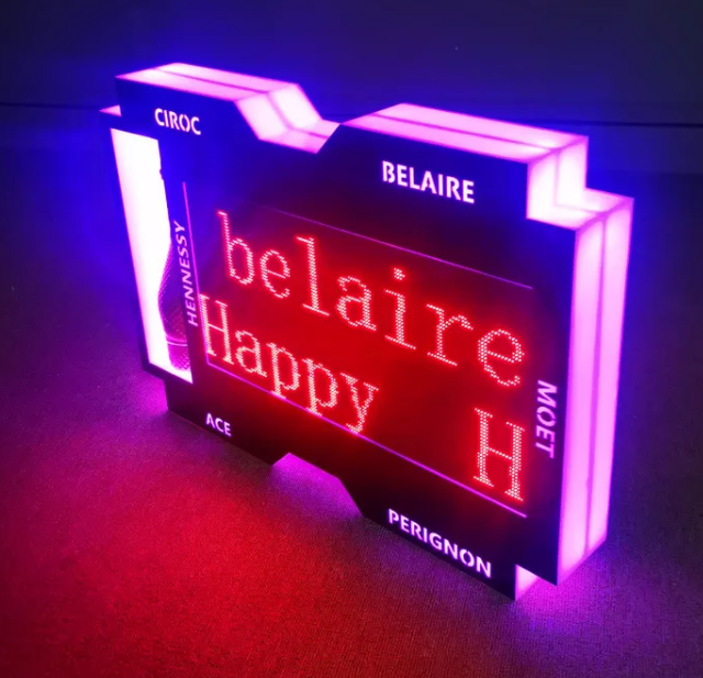 Custom No MOQ LED Bottle Presenter Glorifier Display VIP Service with Customized Night Club Bar Lounge Logo