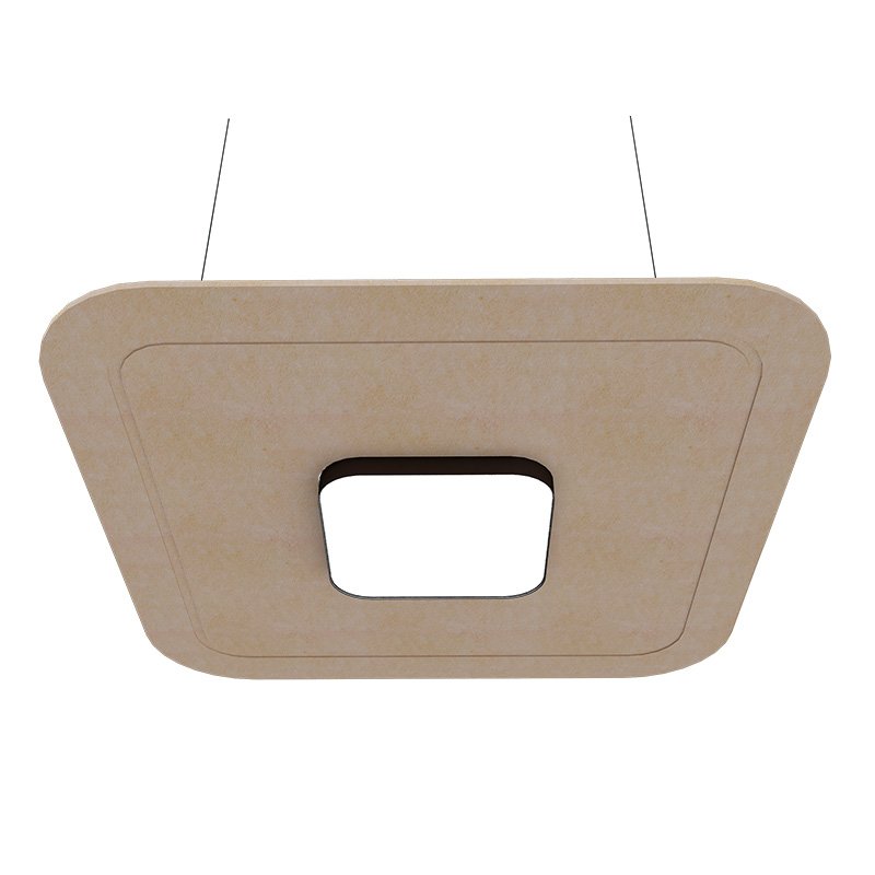 High-End Circular Pendant Light China's Office Decorative LED Ambient Noise Reducing Acoustic Felt Ceiling Chandelier