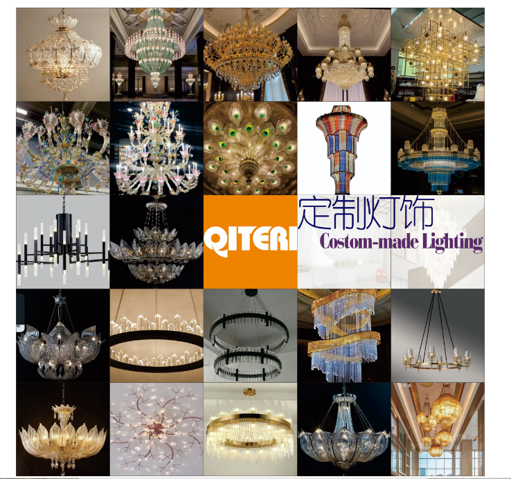 Customizable Special-Shape Sand Table Lamps Hotel Lobby Bar Front Desk Reception Area Sales Chandeliers Pendant Lights