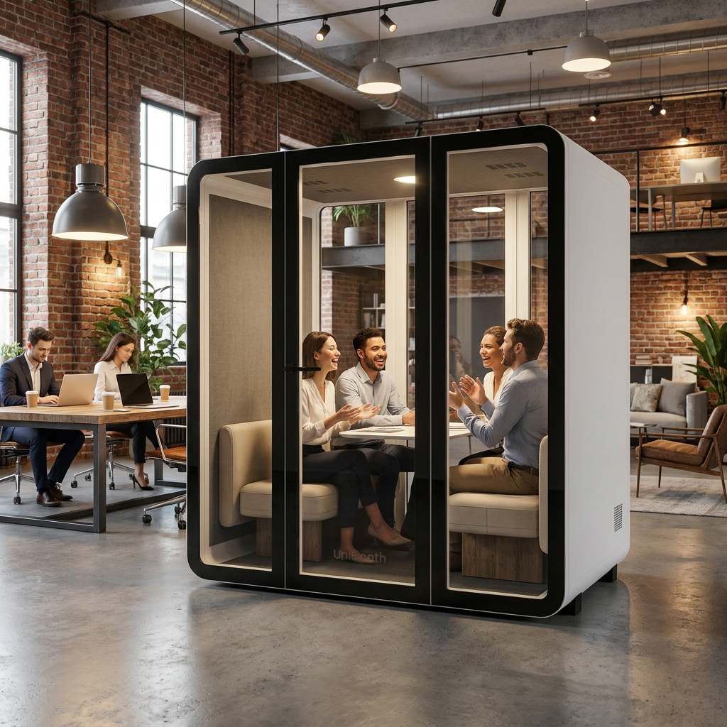 Easy Install Modular Soundproof Office Pod Portable Movable Workspace Acoustic Private Silent Room for Open Office Interior