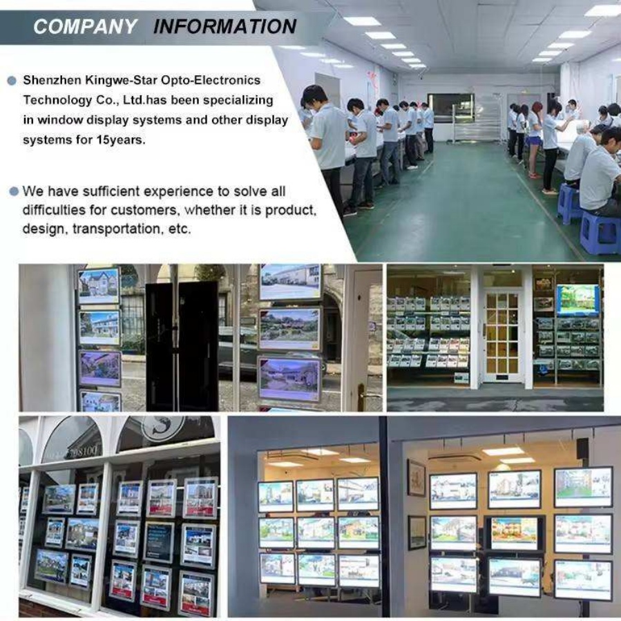 Real Estate Hanging Sign Board Crystal Acrylic LED Strip Lighting Waterproof High Brightness Customizable Color Light Box