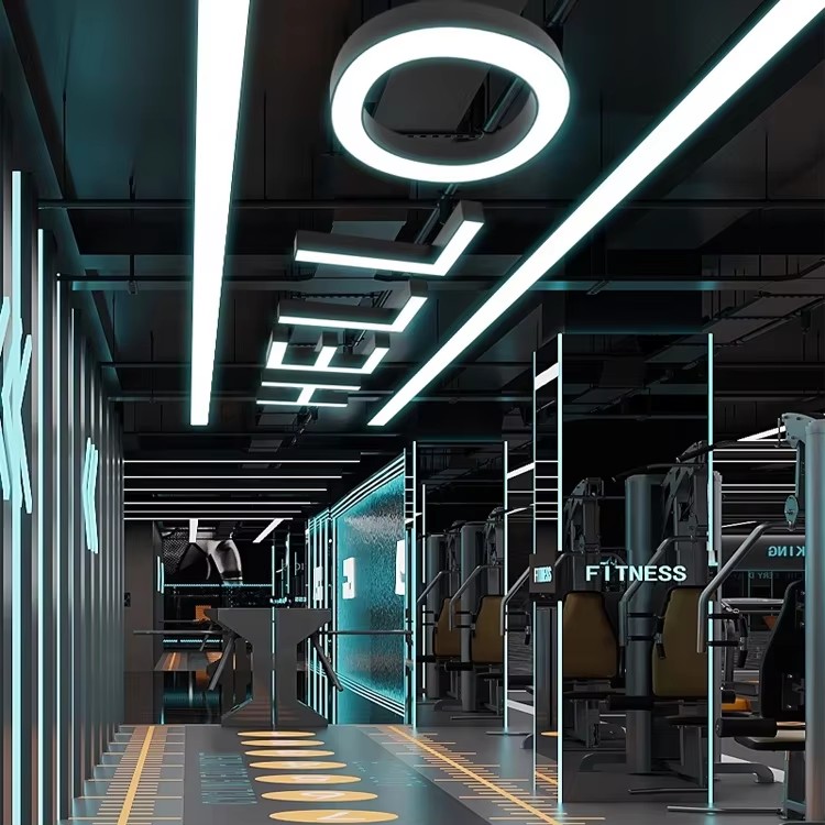 Custom Alphabet Lighting Iron Acrylic LED Channel Logo Letters Middle Size High Brightness Pendant Light For Yoga Room Gym