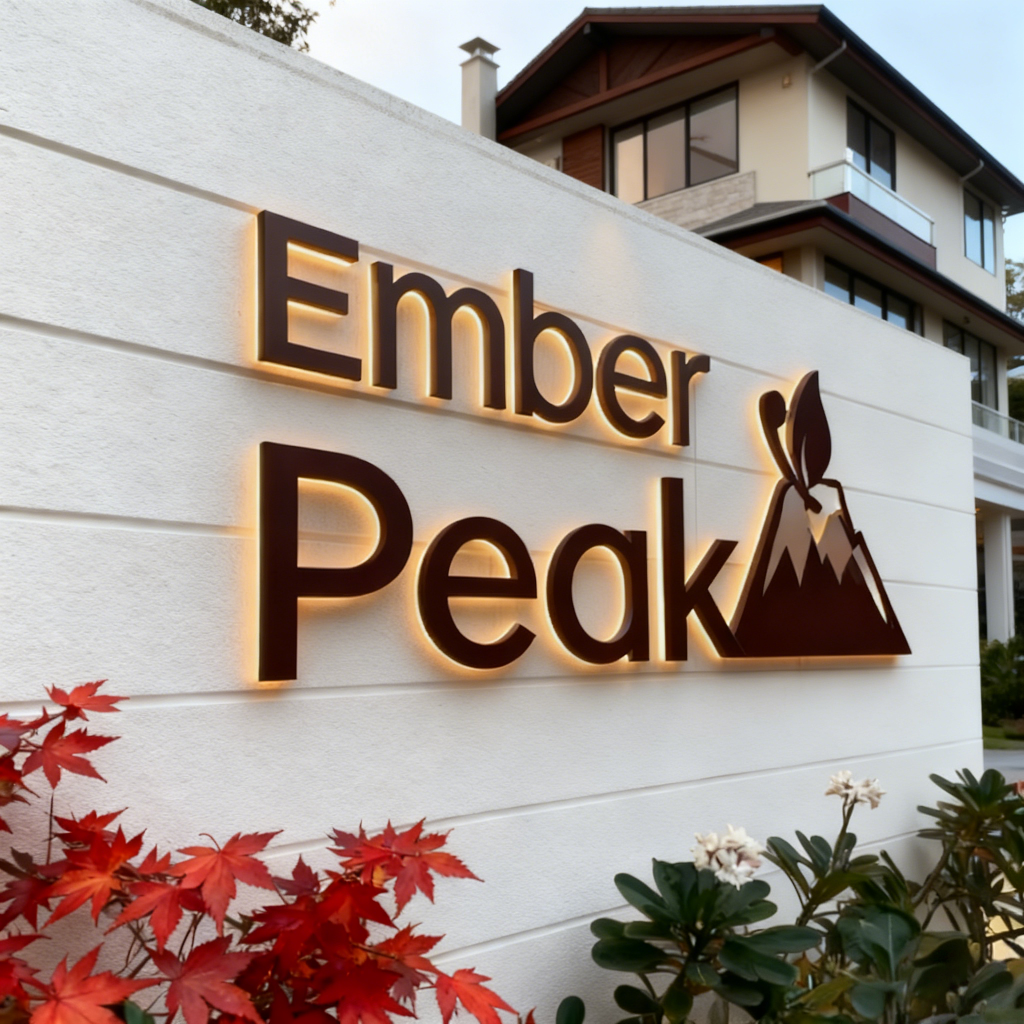 Custom Business Backlit Aluminum Sign 3D Glowing Letter Sign for Hotel Reception Office Lobby Lighting