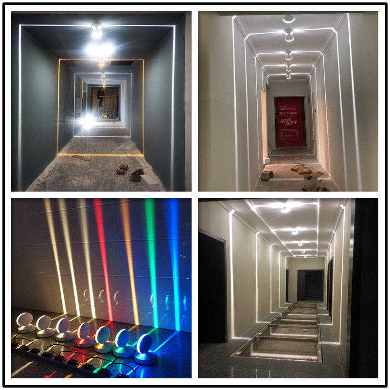 360 Degree 10w Remote Rgb Led Window Sill Door Frame Wall Light Hotel Ktv Corridor Aisle Beam Ray Line Wall Lamps