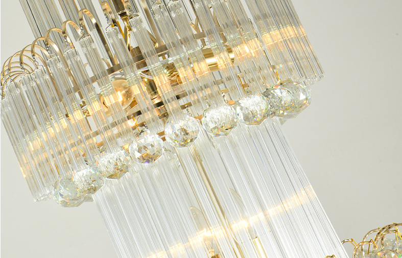 JYLIGHTING Modern Luxury Crystal Ball Chandelier Large K9 Crystal Pendant Light Switch Energy Saving LED Warm White Office Hotel