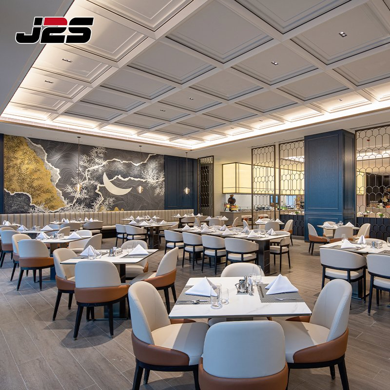 J2s Luxury Restaurant Furniture Set Tables Chairs and Shared Table for Hotel Buffet Area