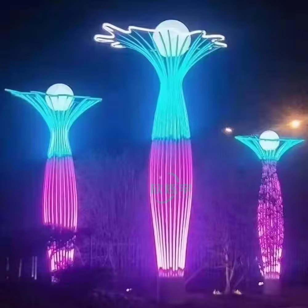 Multipurpose Landscape Lighting Tower Shape Waterproof Led Outdoor Decorative Creative Motif Lights