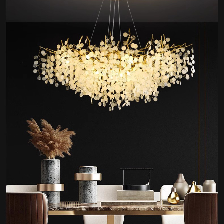 Modern Luxury Handmade Gold Crystal Chandelier for Home Office Living Room Villa Hall Restaurant-Direct Factory Sales