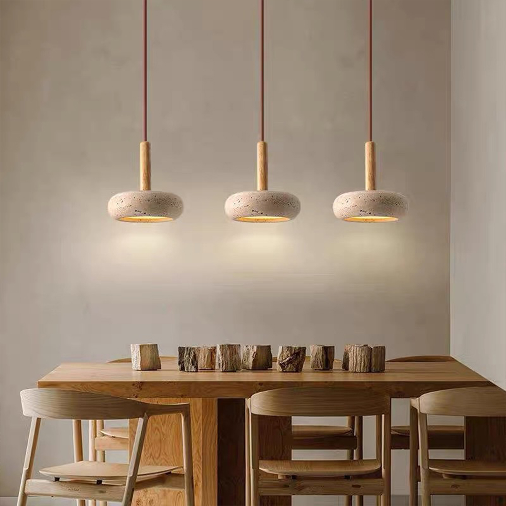 Nordic Style Wabi Sabi Travertine Pendant Light Modern LED Chandelier With E27 Base For Room Home Hotel Or Restaurant Decor