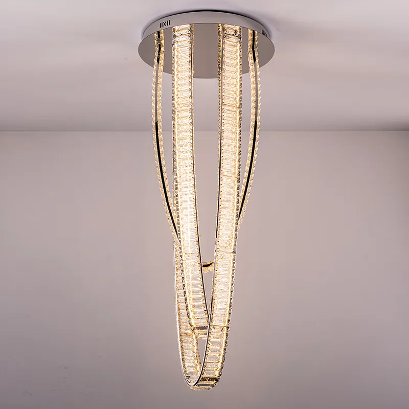 Artistic Crystal Chandelier Hotels Clubs Lounges Light Luxury New Style AC Bar Room Use Personalized Empty Crystal Chandelier